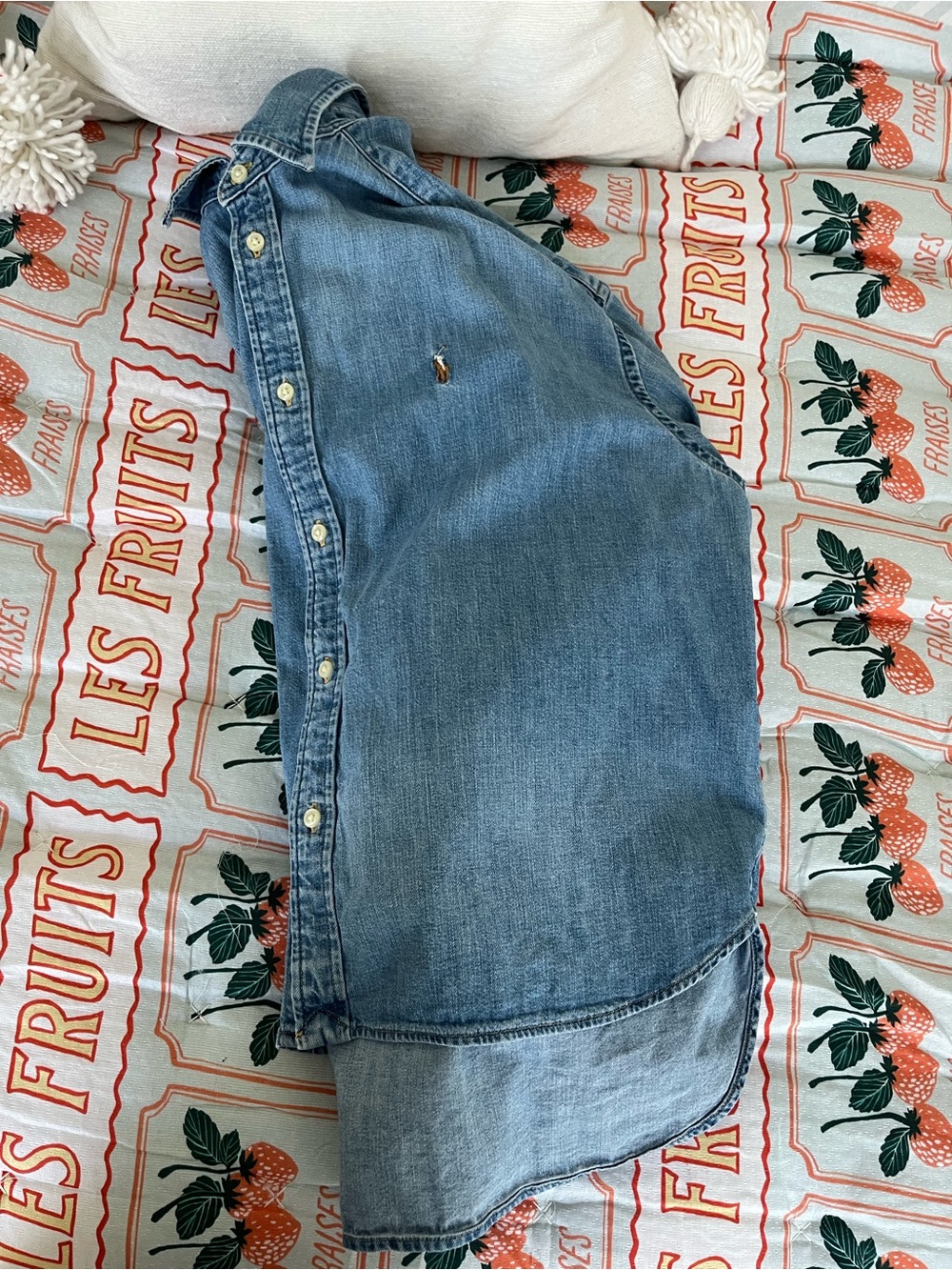 Polo Ralph Lauren Light Blue Denim Button-Down Shirt, boxy oversized S - Picture 5 of 5